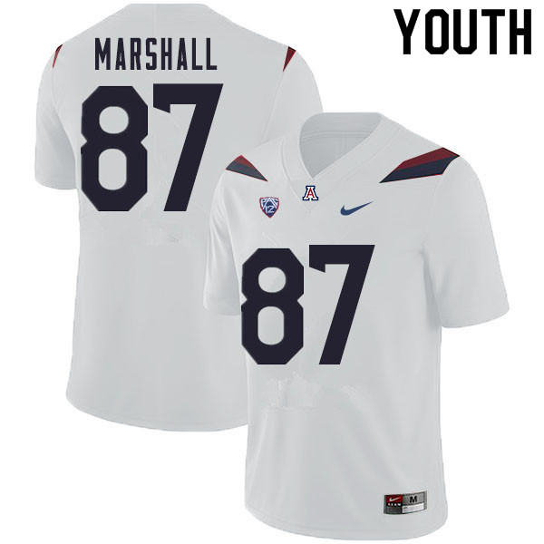 Youth #87 Stacey Marshall Arizona Wildcats College Football Jerseys Sale-White - Click Image to Close